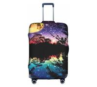 Night Sky with Trees Luggage Cover Suitcase Trolley Case Protector Elastic Washable Anti Scratch Fit 18-32 Inch