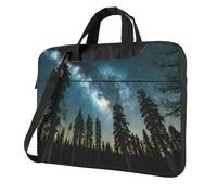 Night Sky with Trees print Slim Laptop Briefcase 13-15.6 Inch | Cute Messenger Bag for Women Men Work College