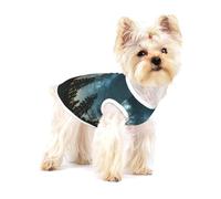 Night Sky with Trees print Tshirts for Small Dogs Dog's Fashion Shirt Breathable Sleeveless Shirts for Small Dogs