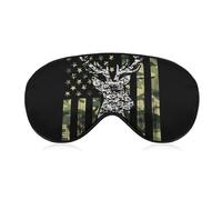 Night Sleep Mask,BlockLight Soft Eye Shade Cover,Comfortable Sleeping Eye Mask Cover for Airplane Travel Yoga Nap Compatible with Deer Camo Camouflage American Flag Hunting Black