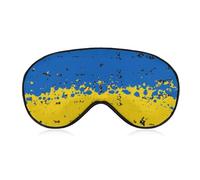 Night Sleep Mask,BlockLight Soft Eye Shade Cover,Comfortable Sleeping Eye Mask Cover for Airplane Travel Yoga Nap Compatible with Ukraine Flag Blue Yellow Black