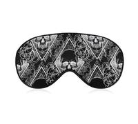 Night Sleep Mask,BlockLight Soft Eye Shade Cover,Comfortable Sleeping Eye Mask Cover for Airplane Travel Yoga Nap Compatible with Peony Rose Flowers Dead Skull Head Black