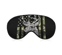 Night Sleep Mask,BlockLight Soft Eye Shade Cover,Comfortable Sleeping Eye Mask Cover for Airplane Travel Yoga Nap Compatible with Deer Camo Camouflage American Flag Hunting Black