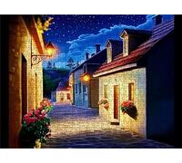 Night Small Town Puzzle - 3000 Piece Jigsaw Puzzles for Adults - The Back Features Printed Letter Guides - and The Pieces fit Together Snugly - Wooden Puzzles for Adults 48.0 X 31.9 Inch s7h-195