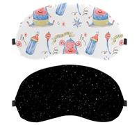 Night Snowy 2-Pack Light-Blocking Soft Breathable Eye Masks Sleep Mask Eye Patch