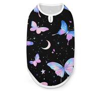 Night Spirit Butterfly Cute Dog Shirt Sleeveless Soft Breathable Pet Apparel Tank Top Summer Cool M