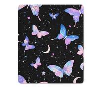 Night Spirit Butterfly Fashion Gaming Mouse Pad Rubber Base Non-Slip Square Mousepad Office Home 18 * 22cm
