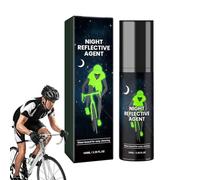 Night Spray, 100ml Reflective Glow Paint, Glow in The Dark Spray Paint, High Visibility Vibrant SprayPaint, Long Lasting Reflective NightSpray Paints for Clothes Fabric, Bicycle, Skateboard