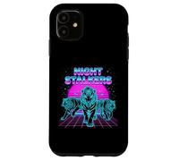 Night Stalkers Retrowave Synthwave 80s Tiger Prowl Case for iPhone 11