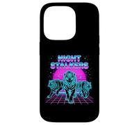 Night Stalkers Retrowave Synthwave 80s Tiger Prowl Case for iPhone 14 Pro