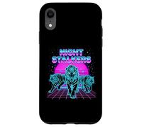 Night Stalkers Retrowave Synthwave 80s Tiger Prowl Case for iPhone XR
