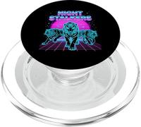 Night Stalkers Retrowave Synthwave 80s Tiger Prowl PopSockets PopGrip for MagSafe