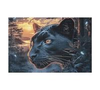 Night Starry Black Panther 1000-piece Jigsaw Puzzle Set Fantastic Beasts For Adults Teens 14+ Logic Skill Indoor Game Family Game Night Summer Thick Cardboard 1000 PCS