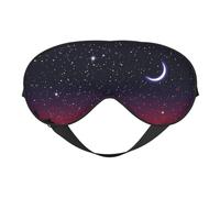 Night Starry Double Sided Sleep Mask, Adjustable Blackout, Silk-Like Eye Mask for Sleeping,Travel, Soft, Breathable, Lightweight Comfortable Blindfold