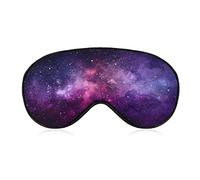 Night Starry Sky and Stars Sleep Mask Blindfold Purple Pink Adjustable Super-Smooth Soft Eye Mask Cover for Men Women Travel and Nap