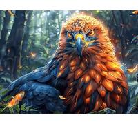 Night Starry Sky Bald Eagle Close Up 1000 Pieces Set Classic Jigsaw Puzzle Magical Cosmic Creatures Couple Puzzle Partners Mind Relaxation Wall Decor Easter New Year Recycled Cardboard Material 1000