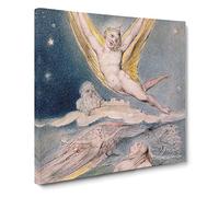 Night Startled By The Lark by William blake Canvas Print | Gallery Wrapped 30mm Frame Wall Art | 20x20 inches | Ready to Hang | Classic Picture | Living Room Bedroom Lounge Office