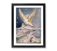 Night Startled By The Lark By William Blake Classic Painting Framed Wall Art Print, Ready to Hang Picture for Living Room Bedroom Home Office Décor, Black A4 (34 x 25 cm)