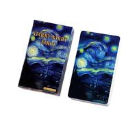 Night Tarot Cards, 78 Card Deck, English Oracle, 4.06 x 2.36 inches, Fate Divination, Portable Travel Set, Desktop Toy, Beginner Friendly, Spiritual Guidance, on The Go Entertainment