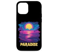 Night Time Beach Vacation Palm Trees Water Paradise Case for iPhone 12/12 Pro