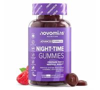 Night Time Gummies - Sugar-Free - Sleep Gummies for Adults - High Strength Natural Alternative to Melatonin Tablets - with Magnesium for Sleep, L-Theanine, Vitamin B12 - Novomins