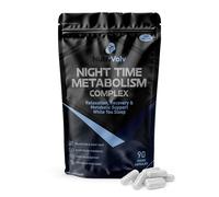 Night Time Metabolism Complex | 90 Capsules | Evening Metabolic Weight Support, Relaxation & Recovery | with Glycine, L-Theanine, Lemon Balm, Magnesium, Saffron | Night Calmness & Mood | by NutriVolv