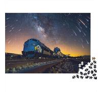 Night Train Puzzle for Adults 1000 Piece Recycled Starry Sky Puzzles for Elderly Impossible Hard Difficult Challenging Great Gift Idea for Women 70x50cm/1000pcs