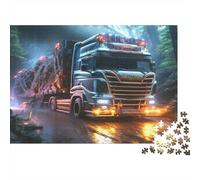 Night Truck Drive 1000 Piece Jigsaw Puzzle Cognitive Development Travel Jigsaw Puzzle Stay at Home Activity 100% Recycled 38x26cm/1000pcs