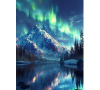 Night View Diamond Art Kits Adults, Snow Scene Diamond Painting, Crystal Art Kits for Adults, DIY Round Full Drill Embroidery Cross Stitch Canvas Painting Crafts Pictures, Home Decor, 90x120cm L-8335