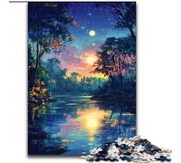 Night View Jigsaw Puzzles for Teenagers 1000 Piece, Art Interesting Stress Reduction Wishlist with Santa Claus for Age 14 (26x38cm)