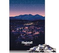 Night View of Flagstaff, Arizona Puzzle 100% Recycled Cardboard Premium Cardboard Jigsaw Puzzle for Adult Children 1000pcs (75x50cm)