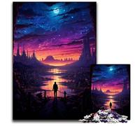 Night View Under The Starry Sky Jigsaw Puzzles for Adults 1000 Impossible Jigsaw Puzzles for Adults for Holidays Birthdays And Family Game Nights 1000 PCS(38x26cm)