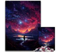 Night View Under The Starry Sky Jigsaws 1000 Pieces for Adults Difficult Puzzles for Adults for Holidays Birthdays And Family Game Nights 1000 PCS(75x50cm)