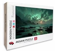 Night View Wooden Jigsaw Puzzles 179x105cm, Beach Jigsaw Puzzles 6000 Piece for Adults with Box, Educational Challenging Game, Gifts for Teens, Back Lettering Easy to Distinguish, Home Decor, T-4006