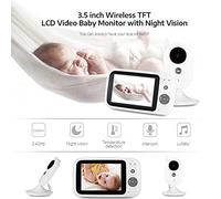 Night Vision Baby Monitor, Portable Video Baby Monitor with Temperature,Baby Monitor with Camera and Double Audio,3.5?, Worry-Free Battery Life
