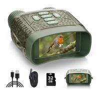 Night Vision Binoculars 4K, Infrared Night Vision Goggles with 3” HD Screen, 48MP Camera, 400M Range, 7-Level IR, 32GB Storage for Camping Wildlife Viewing, Gift for Families and Young Explorers
