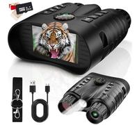 Night Vision Binoculars for Adults, 36MP Full-Color Images & 4K HD Video Recording 1314FT Viewing Range 4500mAh Rechargeable Battery Infrared NVG with Tactical Light, for Hunting Camping(black)