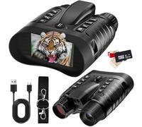 Night Vision Binoculars for Adults, 36MP Full-Color Images & 4K HD Video Recording 1640FT Viewing Range 4500mAh Rechargeable 8× Zoom Infrared NVG with Range Finder for Hunting Camping(black)