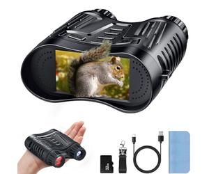 Night Vision Binoculars Goggles Camera - 4K 3.2’’ TFT LCD Infrared Night Vision Scope 300M for Hunting with 32GB Card 8X Digital Zoom 2600mAh Rechargeable 7 Adjustable IR Levels, for Adult
