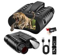 Night Vision Binoculars with Range Finder 36MP Full-Color Images & 4K HD Video Recording 1640FT Viewing Range 4500mAh Rechargeable 8× Zoom Infrared NVG for Adults, for Hunting Camping(black)