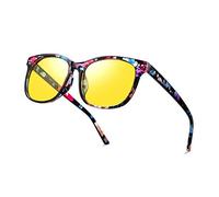 Night Vision Driving Glasses Polarized Anti-glare Clear Sun Glasses Men & Women Fashion(Floral)