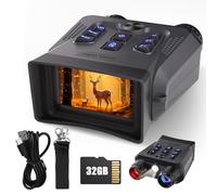 Night Vision Glasses, 4K Night Vision Binoculars for Adults, High Power 3 Inch HD Night Vision Camera, Infrared Glasses for Camping Outdoor with TF Card