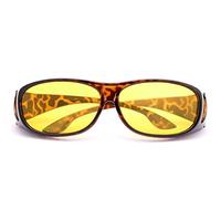 Night Vision Glasses for Men Women Polarized Day and Night Safety Driving Sunglasses Oversized Shield Wrap Around Fit Over Prescription Eyewear Anti Glare Scratch Resistant Eyeglasses Yellow Lenses