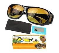 Night Vision Glasses: PC Glasses 15.5 x 14.5 cm, Ergonomic Anti-Glare Lenses, Built-in Visor, Comfortable Fit and | Perfect for Driving Walking Cycling Rain Fog Ano