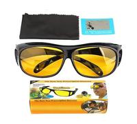 Night Vision Glasses - PC Lightweight 80g Anti Glare Eyewear, Ergonomic Windproof Frame, Polarized Lens Technology | Comfortable Low-Light Glasses For Men Women Elderly Cycling Dusk Night