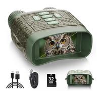 Night Vision Goggles - Night Vision Binoculars with Camera 4K 10X Digital Zoom, Range 1500ft 5000 mAh Rechargeable, 32 GB TF Card for Hunting, Safety and Camping