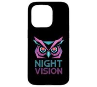 Night Vision Owl Retro Synthwave Vaporwave Case for iPhone 15 Pro