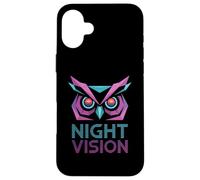 Night Vision Owl Retro Synthwave Vaporwave Case for iPhone 16 Plus