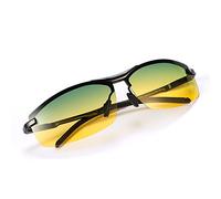Night Vision Photochromic Polarized HD Sunglasses Spring Hinge UV400 Protection Sun Glasses Safety Eyeglasses for Men Women Day and Night Sports Driving Golf Fishing Anti Glare Gradient Lens Eyewear