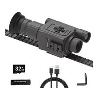 Night Vision Scope, 1080p HD Digital Infrared Monocular Riflescope with 5X | Combines night vision monocular and riflescope functions with 850nm IR, adjustable crosshair, and 1-5x digital zoom for